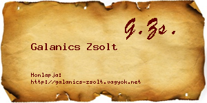 Galanics Zsolt névjegykártya