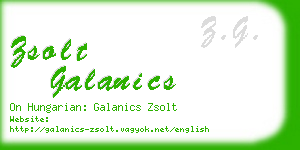 zsolt galanics business card